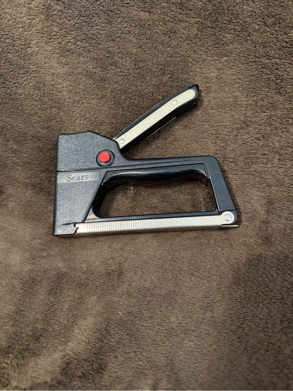 Sears Handheld Staple Gun - Black with Silver Accent